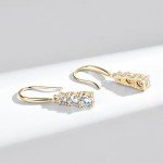 Elegant Moissanite & Diamond Drop Earrings for Women
