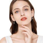 Elegant Moissanite & Diamond Drop Earrings for Women