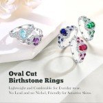 Green Gemstone Promise Ring in 925 Sterling Silver