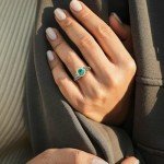 Green Gemstone Promise Ring in 925 Sterling Silver
