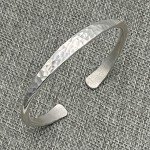 Handmade Hammered Sterling Silver Cuff Bracelet