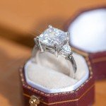AINUOSHI 5.5ct Cushion Cut CZ Engagement Ring