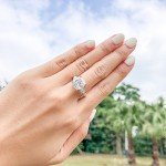 AINUOSHI 5.5ct Cushion Cut CZ Engagement Ring