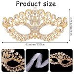 Glittering Rhinestone Masquerade Jewelry Set for Women