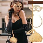 Glittering Rhinestone Masquerade Jewelry Set for Women