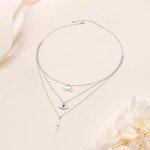 Layered 925 Silver Evil Eye Elephant Necklace