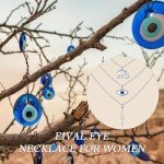 Layered 925 Silver Evil Eye Elephant Necklace