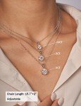 Moissanite Solitaire Pendant Necklace in Sterling Silver