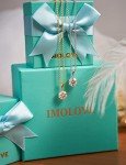 Moissanite Solitaire Pendant Necklace in Sterling Silver