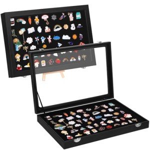 Large Enamel Pin Display Case for Jewelry