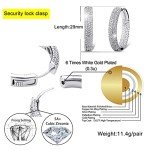 Iced Out Hoop Earrings - 14K Gold Plated
