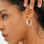 Iced Out Hoop Earrings - 14K Gold Plated