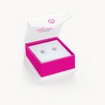 Sterling Silver Cross Shape Stud Earrings for Kids