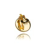 Small Blue and Gold Clip-On Earrings for Women