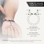 Men's Adjustable Blue Lapis Lazuli Beaded Bracelet