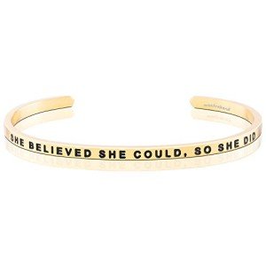 Gold MantraBand Bracelet - Inspirational Cuff for Women