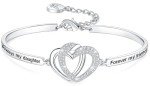 Heartfelt Love Bracelet for Daughter - White Gold