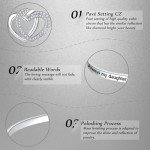 Heartfelt Love Bracelet for Daughter - White Gold