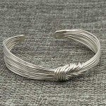 Sterling Silver Knot Cuff Bracelet for Her