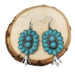 Turquoise Western Squash Blossom Necklace and Earrings Set