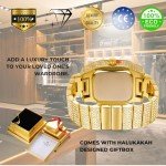 Men's Premium Moissanite Gold Watch - 18k Plated