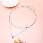 Dainty S925 Sterling Silver Opal Heart Choker Necklace