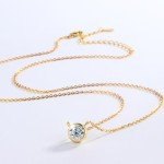Dainty 1CT Moissanite Necklace in Yellow Gold