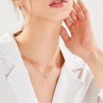 Dainty 1CT Moissanite Necklace in Yellow Gold