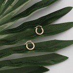 10K Gold Small Diamond Cut Hoop Earrings