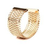 Elegant Adjustable 18K Gold Wide Cuff Bracelet