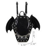 Goth Coffin Backpack with Detachable Bat Wings