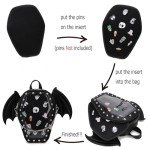 Goth Coffin Backpack with Detachable Bat Wings