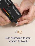 Moissanite Gold-Plated Small Hoop Drop Earrings