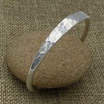 Handmade Hammered Sterling Silver Cuff Bracelet