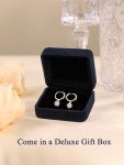 Moissanite Gold-Plated Small Hoop Drop Earrings