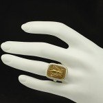Sterling Silver Honey Bee Signet Ring for Women