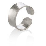 Hammered Sterling Silver Ear Cuff for Non-Pierced Ears