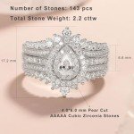 Elegant Sterling Silver Wedding Ring Set for Women
