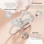 Elegant Sterling Silver Wedding Ring Set for Women