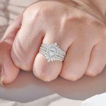 Elegant Sterling Silver Wedding Ring Set for Women