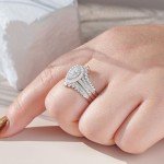 Elegant Sterling Silver Wedding Ring Set for Women