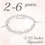 Baby Girls' Crystal Beaded Cross Charm Bracelet