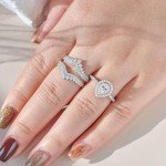 Elegant Sterling Silver Wedding Ring Set for Women