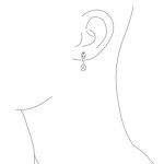 Elegant Pear-Shaped Teardrop CZ Clip-On Earrings