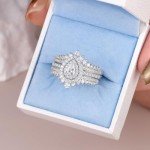 Elegant Sterling Silver Wedding Ring Set for Women