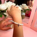 Baby Girls' Crystal Beaded Cross Charm Bracelet