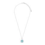 Sterling Silver Vintage Rope Necklace with Aquamarine