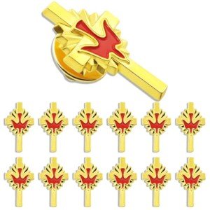 Gold Cross Lapel Pins Set - 50 Pack