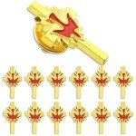 Gold Cross Lapel Pins Set - 50 Pack