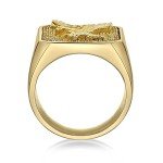 Metro Eagle Signet Ring for Men in Stainless Steel